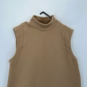 & Other Stories Sleeveless Mock Neck Mini Dress In Beige